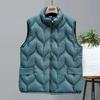 Autumn/Winter Lightweight Down Vest for Middle-Aged and Elderly Women Short Stand Collar Plus Size Warm Gilet