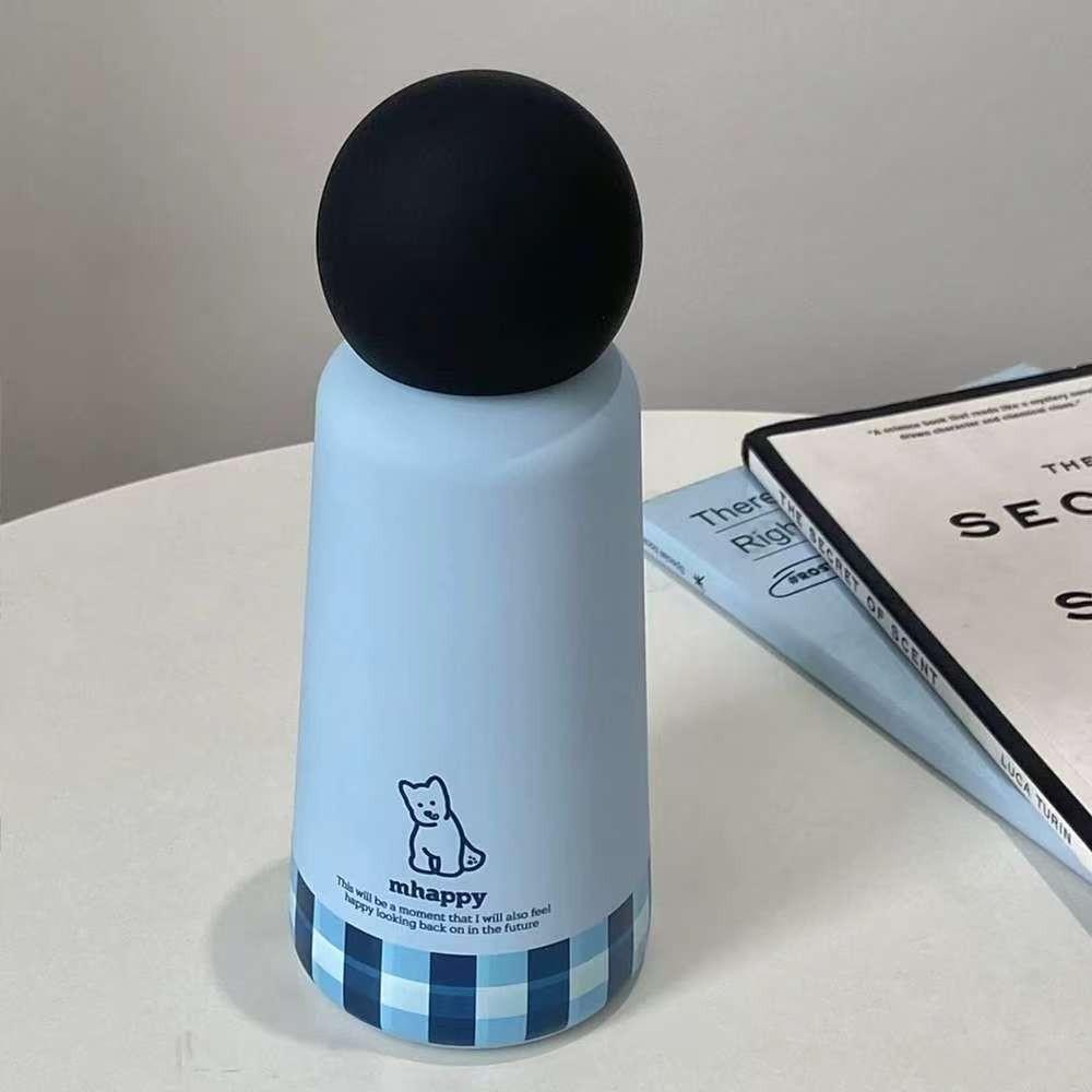 

New 350ml Ins Style Cute Mushroom Head Shape Stainless Steel Insulated Cup Creative Accompanying Cup 350ml небо синє кольору