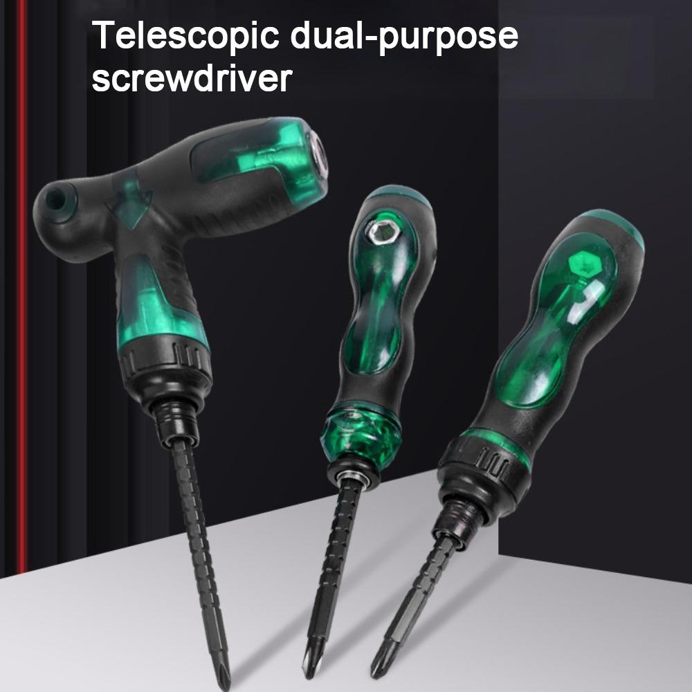 Slotted/Cross Screw Driver Steel Ratchet Screwdriver New Telescopic Screwdriver Home