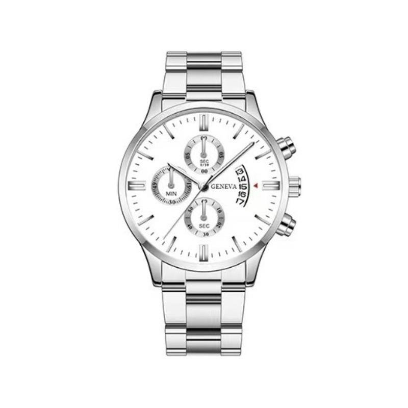 Fashion business three-eye six-pin calendar men's watch men's watch steel belt men's one