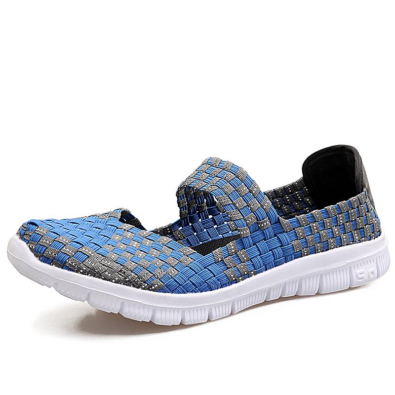 Summer Women Casual Shoes Light Breathable Handmade Women Woven Shoes Soft Comfortable  Women Shoes Fashion Loafers