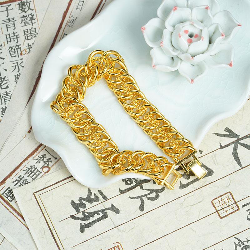 Bracelet Trendy Domineering Boss Chain BraceletEuropean and American Luxury High-end One Size(16-22CM)