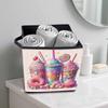 Milk Tea and Doughnuts 5D Diamond Painting Storage Basket Full Round Drill Mosaic Diamond Embroidery Cross Stitch Kits Home Decor Home Decor