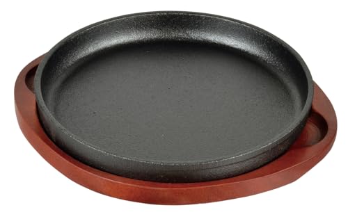

[Online Exclusive] Pearl Metal Steak Plate, Round, 20cm, Cast Iron, Induction and Oven Safe, AZ-7056