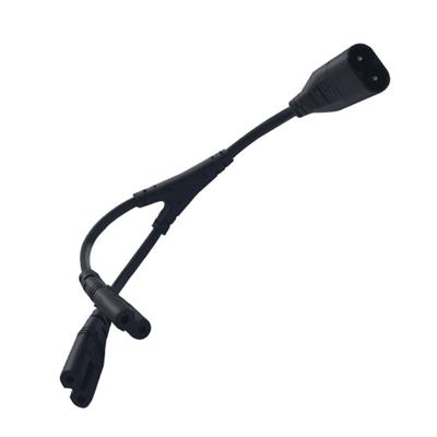 IEC320 C8 2-Pin Stecker auf 2xC7 Buchse Y-Split Stromkabel C8 auf 2 C7 IEC320 2-Pin Figur 8 Stecker auf 2 Buchsenkabel