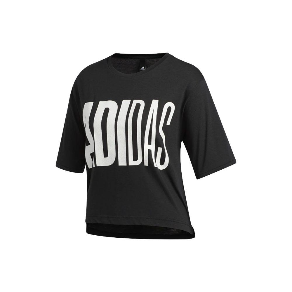 Adidas T Shirts Women's Black Crew Neck Moderate FM1654
