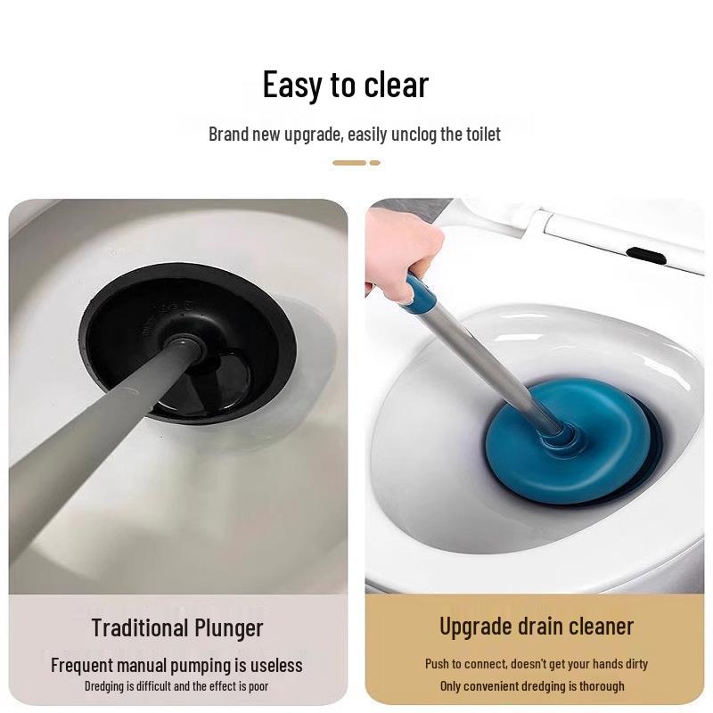 Powerful Non-Tip Toilet Plunger: Professional Clog Remover & Cleaning Tool