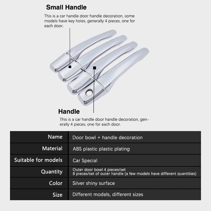 Fit for Mitsubishi Grandis 2003 2004 2005 2006 2007 2008 2009 2010 2011 Chrome Smart Door Handle Cover Car Accessories Stickers