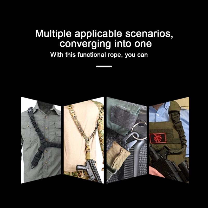 Outdoor Single Point Gun Sling Nylon Schultergurt Gewehr Seil Gürtel mit Metallschnalle taktische Ausrüstung