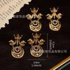 Vintage Palace Style Retro Gold Inlaid Heavy Duty Earrings With High Luxury Light Gorgeous