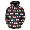 Fun Cartoon Car Series Men 3D Print Hoodie Autumn Winter Fashion Coat Comfortable Warm  Round Neck Long Sleeve Pocket Large Size Hoodies