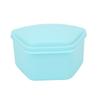 Trapezoid Orthodontic Retainer Case Travel Portable Denture Mouth Guard Storage Box for Home Office
