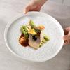 Circular Rock Patterned Ceramic Dining Plate, Sushi Plate, Molecular Cuisine Display Plate, Specialty Restaurant Tableware