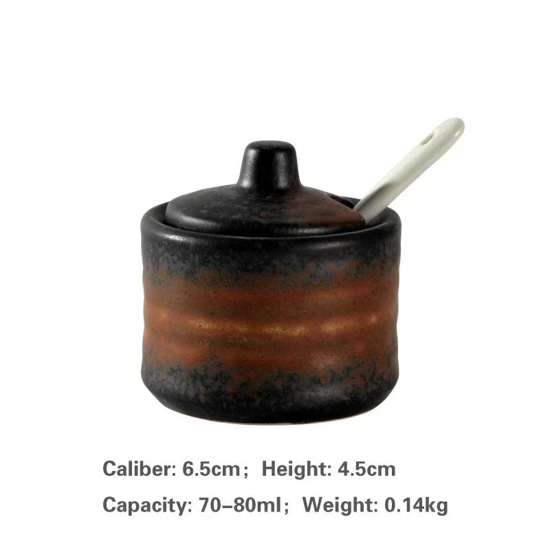 Creative Can Ceramic Seasoning Tank Kitchen Ware Storage Bottles and Jars Seasoning Bottle Japanese Seasoning Tank