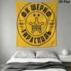 FC Sheriff Wall Hanging Printed Fabric Blanket Decorative Tapestries for Bedroom Living Room Home Decor