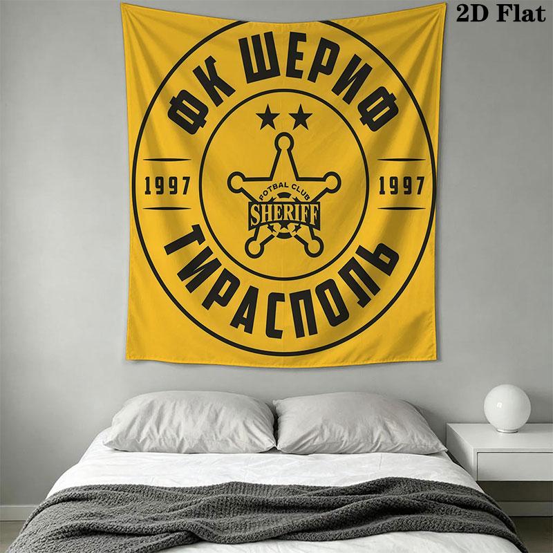 FC Sheriff Wall Hanging Printed Fabric Blanket Decorative Tapestries for Bedroom Living Room Home Decor