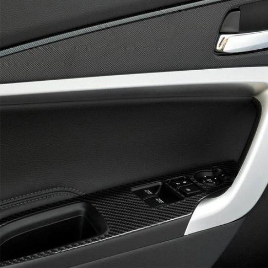 Carbon Fiber Window Lift Switch Cover Trim For Honda Accord Coupe 2-Door 2013-17