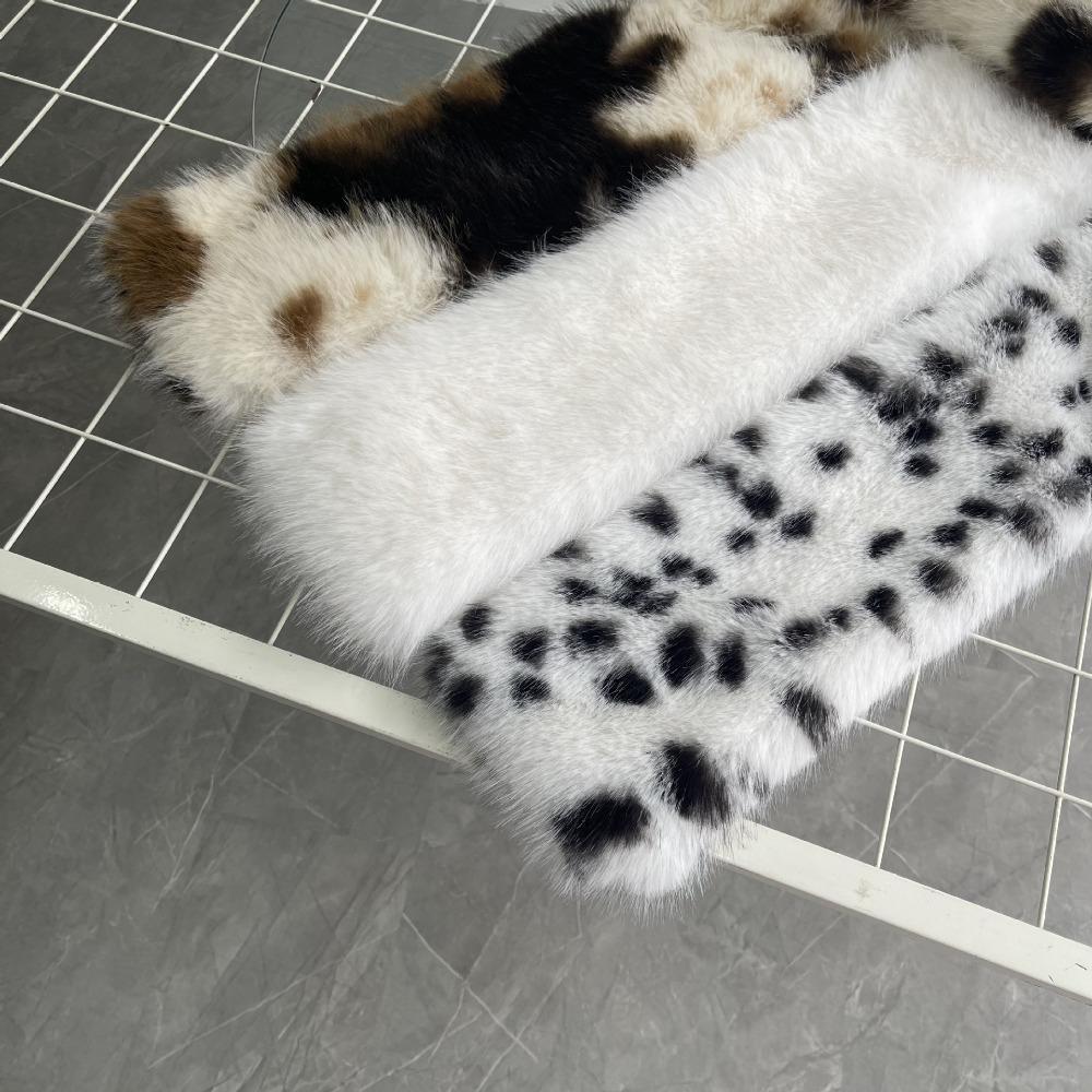 Faux Fur Long Scarf Womens Leopard Print Warm Plush Scarf Trending Scarf Wrap Y2K Accessories Luxury Imitation Rabbit Hair Shawl
