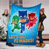 1pc PJ Marks1 Theme Blanket - Digital Print, Polyester, Cozy for All Seasons, Perfect for Outdoor, Camping, and Travel