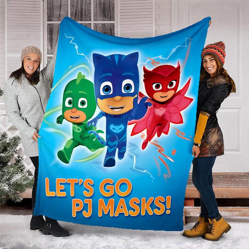 1pc PJ Marks1 Theme Blanket - Digital Print, Polyester, Cozy for All Seasons, Perfect for Outdoor, Camping, and Travel