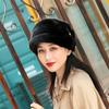 Women's Winter Hat Real Mink Fur Hat Hot Winter Hat Women's Fashion Warm Beret Women's Solid Color Adult Hood