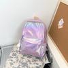 Schoolbag1011 Summer New Korean Version Style Solid Color Casual Outdoor Backpack Personalized Simple Student Backpack Laser Bag