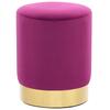Vidaxl Hocker, Violett-Gold, Samt 28 X 36 Cm