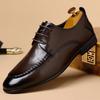 2026 Spring and Autumn New Men's Business Lace-Up Leather Shoes Men's British Pointed Single Shoes Hand Grab Fashion Men's Shoes 1355