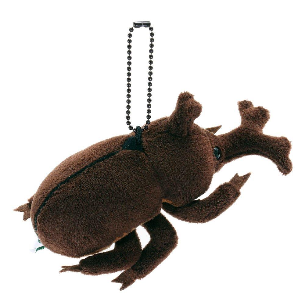 COLORATA Rhinoceros Beetle Plush Mascot (Realistic Insect with Chain) Cute Rhinoceros Beetle Keychain Doll Gift (Twice Tested)  Christmas Present