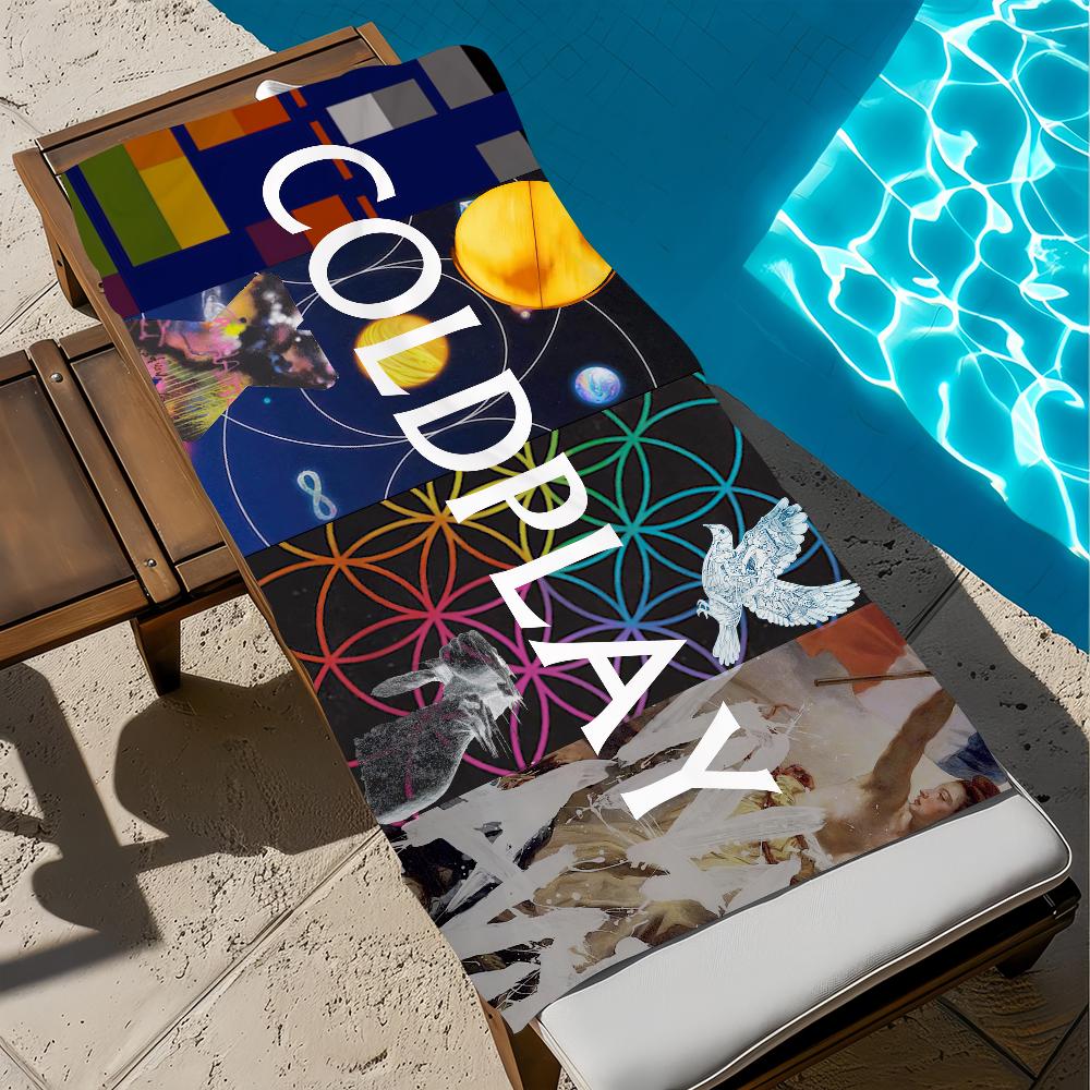 Rock Band C-Coldplay Mond Musik Handtuch Weich Pool Geschenk Für Reise Fitnessstudio Dusche Camping Schnelltrocknend Sport Großes Strandtuch