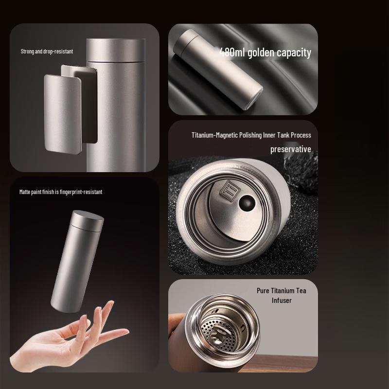 Titanium Tea Infuser Insulated Travel Mug
