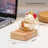 Cute Lucky Cat Phone Stand - Desktop Ornament & Mini Kitten Birthday Gift