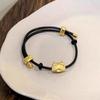 2024 Fashion Summer Womens Black Dragon Bracelet With Red Rope And Lucky Charm