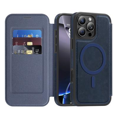 Flip Wallet Leather Case For iPhone 16 15 14 13 12 11 Pro Max 15 Plus 16E For Magsafe Wireless Charging Credit Card Cover
