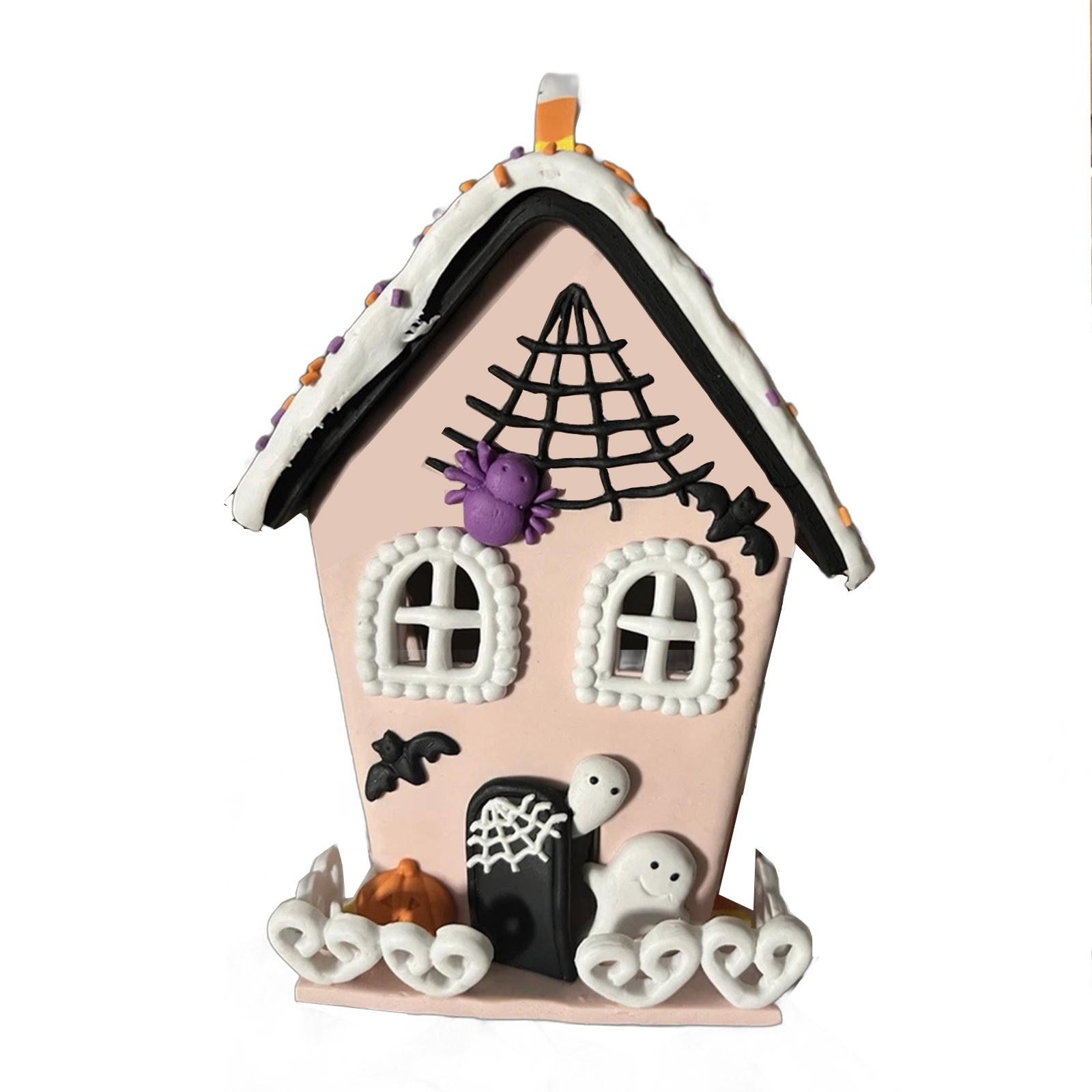

Хэллоуин Пряничный домик Креативное настольное украшение, Праздничные подарки для друзей One Size