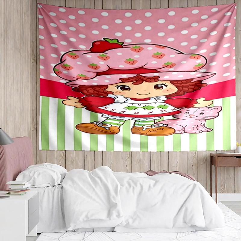 1PC Straw-berry Quick-Dry Tapestry, Unique Design Tapestry, Suitable for Bedroom,Livingroom, Playroom,Heartwarming Holiday Gifts