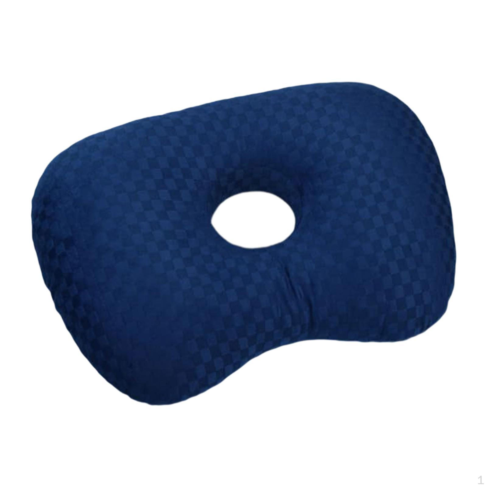 

Comfortable And Breathable Ear Protection Pillow with Special Hole Suitable for Side Sleepers тёмно-синий