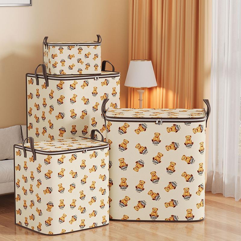 Large Capacity Clothes Storage Bags Closet Organizers Storage Bins Foldable Storage Toy Containers Box Dust-Proof Moving Bag