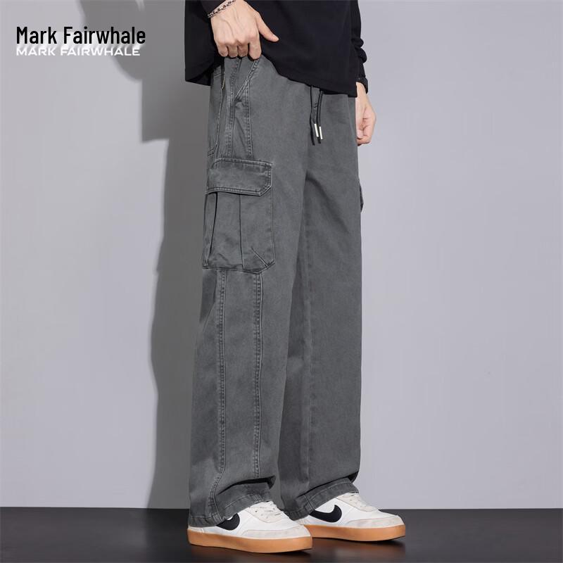 MARK FAIRWHALE Men's American Style Cotton Cargo Pants