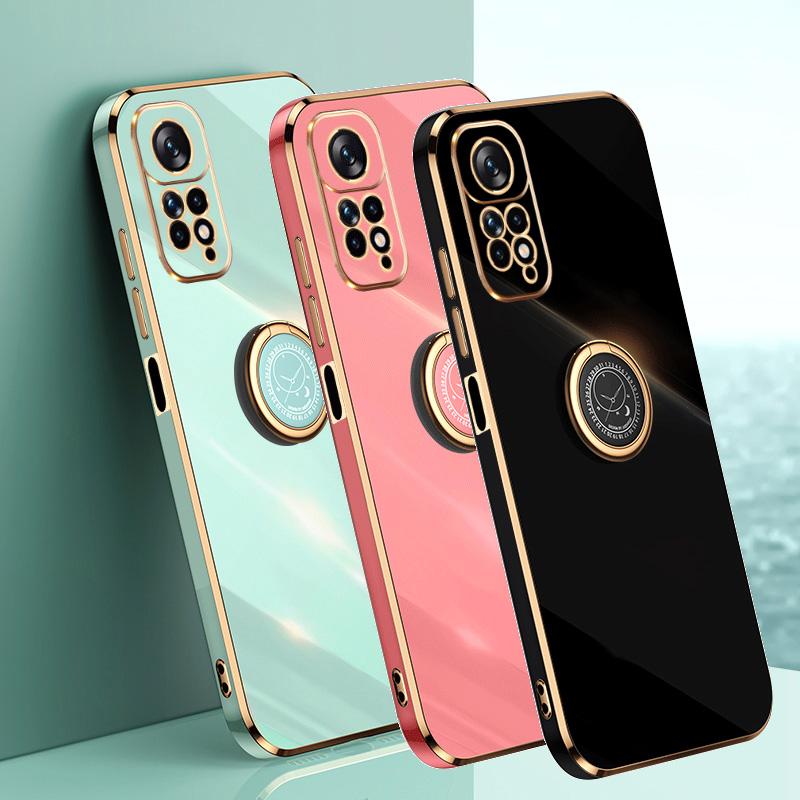 

Мягкий силиконовый чехол с кольцом-держателем для Xiaomi 11 11T Pro 12 Lite Redmi 8 9A 9C 10A 10C Note 9S 9T 10 Pro 10S 11S, защитный противоударный чехол