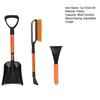 3Pcs Car Snow Removal Kit with Telescopic Foam Grip Multi-Function Wiper Ice Shovel Adjustable Length