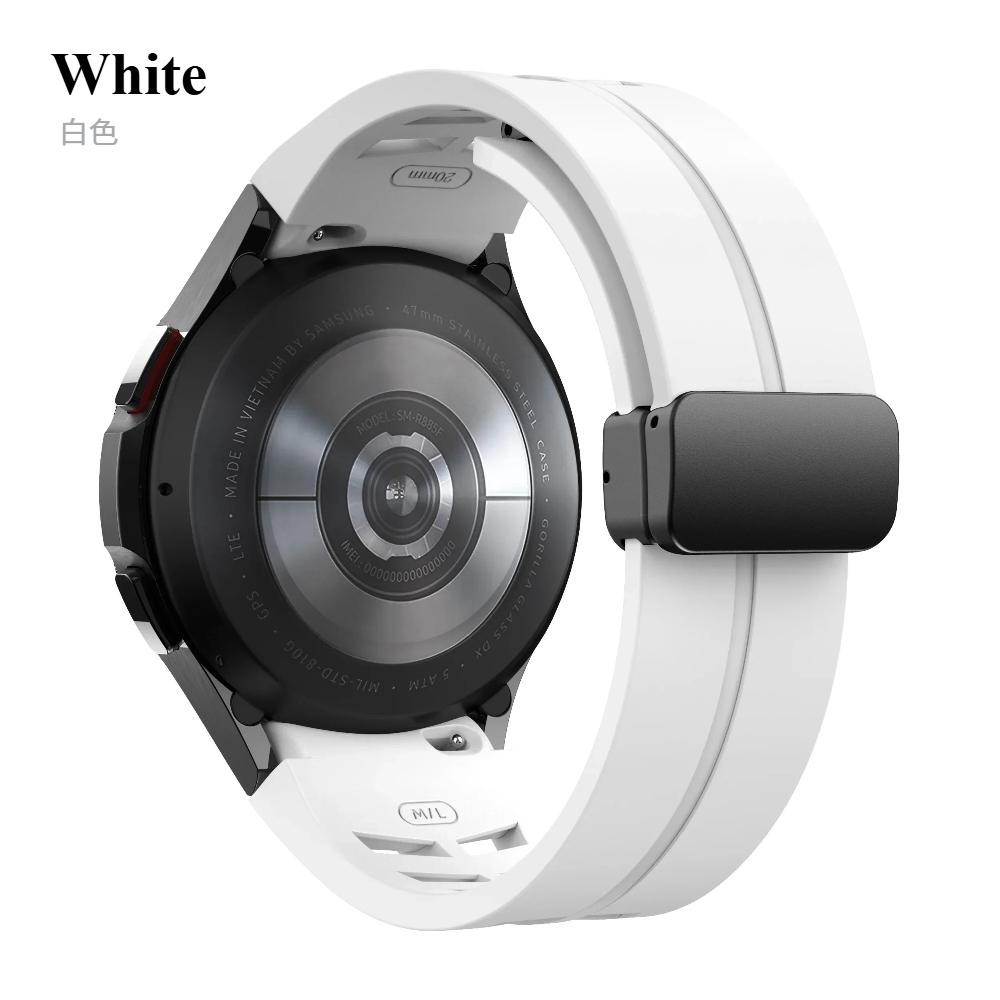 Magnetisches Silikonarmband ohne Lücke für Samsung Galaxy Watch 7 6 5 4 44mm 40mm Pro 45mm Armband Galaxy Watch6 Classic 43mm 47mm Band