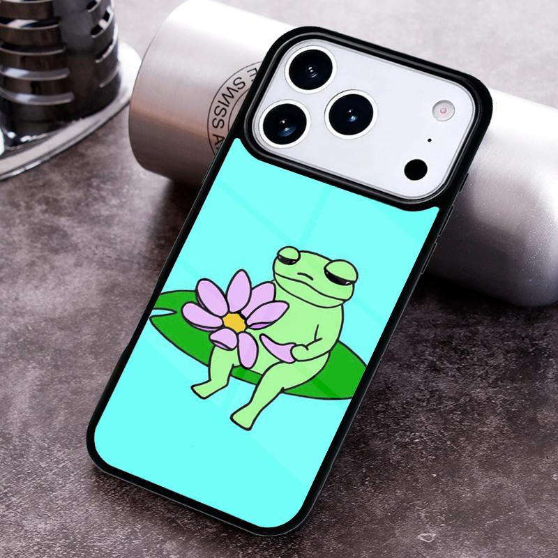 

Kawaii Cute Frog Phone Case for iPhone 17 16 15 Pro Max Air 14 13 12 11 Plus Shockproof Cover iPhone 14 Plus