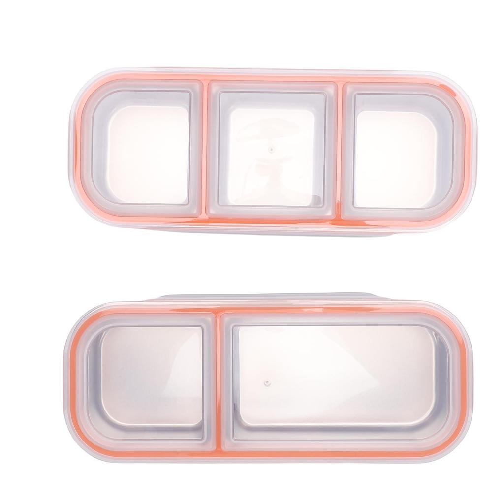 2pcs Lunch Container 700ML 600ML Leak Proof Stainless Steel Dishwasher Safe Lunch Storage Box with Compartments for