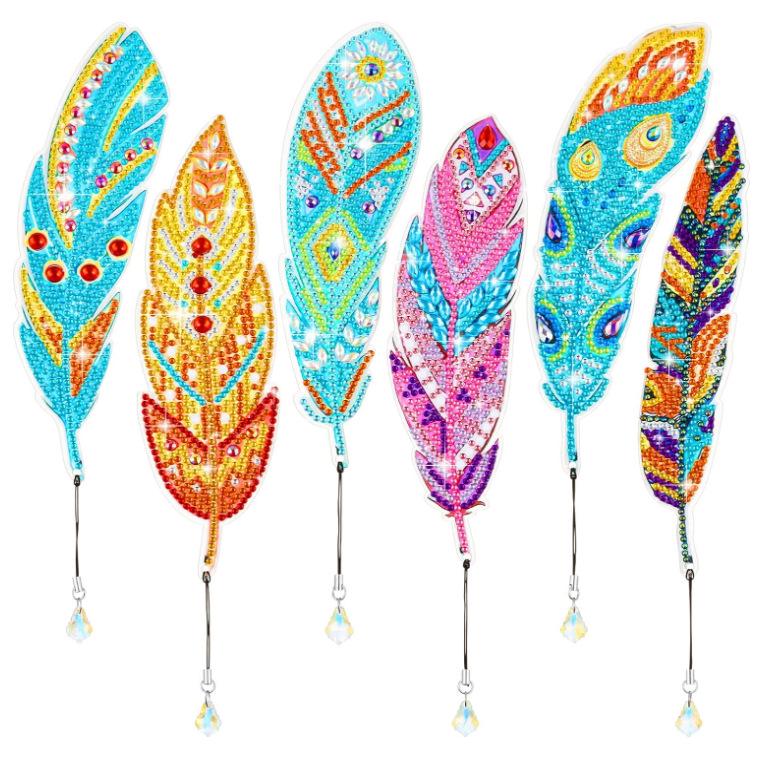 

Закладка для книг «Перо ручной работы с алмазной росписью»