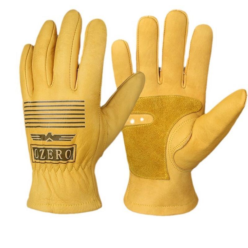 OLOMM Cowhide Motorcycle Riding Gloves M-XL