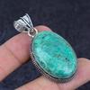 Chrysocolla Gemstone 925 Sterling Silver Jewelry Pendant 2.09"