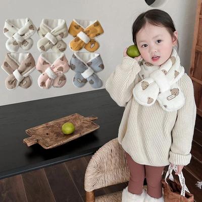 Warme Säuglingsbaby-Schals, koreanische niedliche Cartoon-Bär-Babyschals, Herbst-Winter-warme Schals für Neugeborene, Jungen, Mädchen, Fotografie-Requisiten