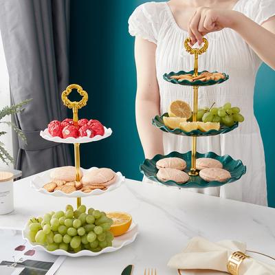 3-tier Cupcake Stand Fruit Plate Holder Desserts Snack Candy Buffet Stand Tower For Christmas Wedding Party