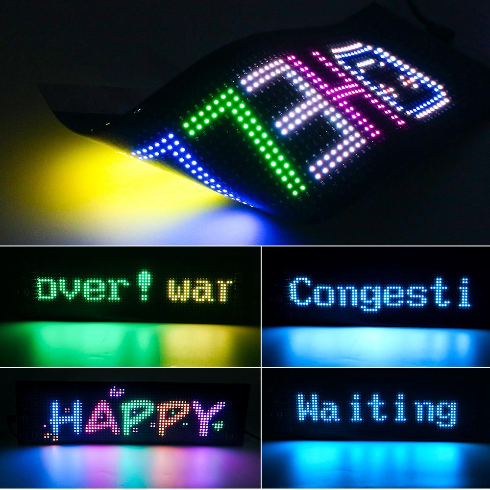 LED Scrolling Advertising Display RGB USB App Bluetooth DIY Devil Eye Overlength Matrix Pixel Panel Pattern Animation Display